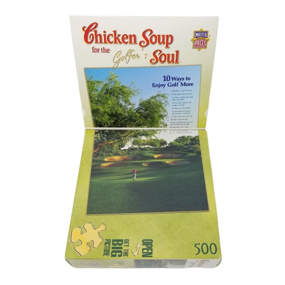 Master Pieces Puzzle Chicken Soup For The Golfers Soul 500 Pc Complete Booklet - Picture 2 of 8
